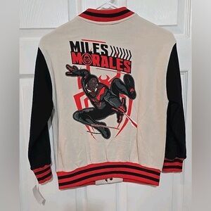 Marvel Spider-Man Miles Morales Youth Varsity Bomber Jacket Size Kids XL